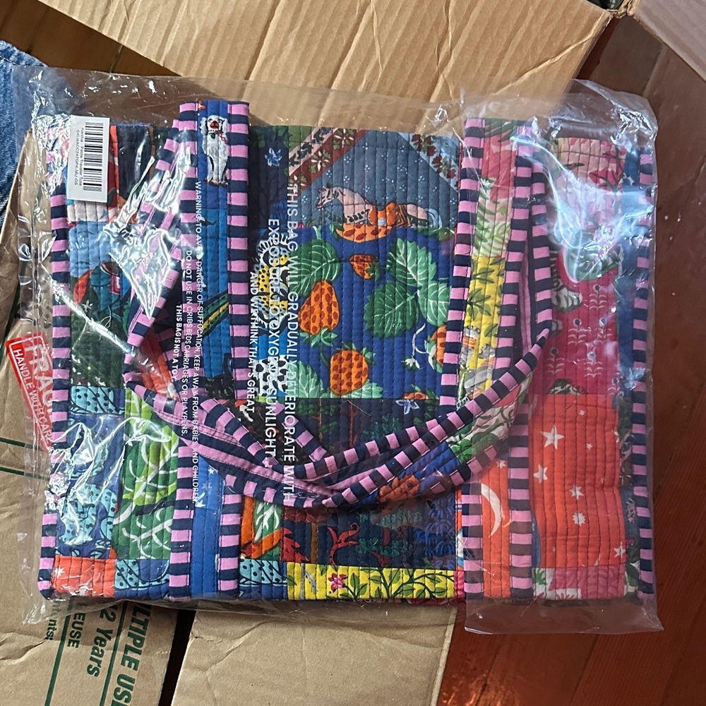 Printfresh Multicolor Patchwork Kantha Petite Tra… - image 2